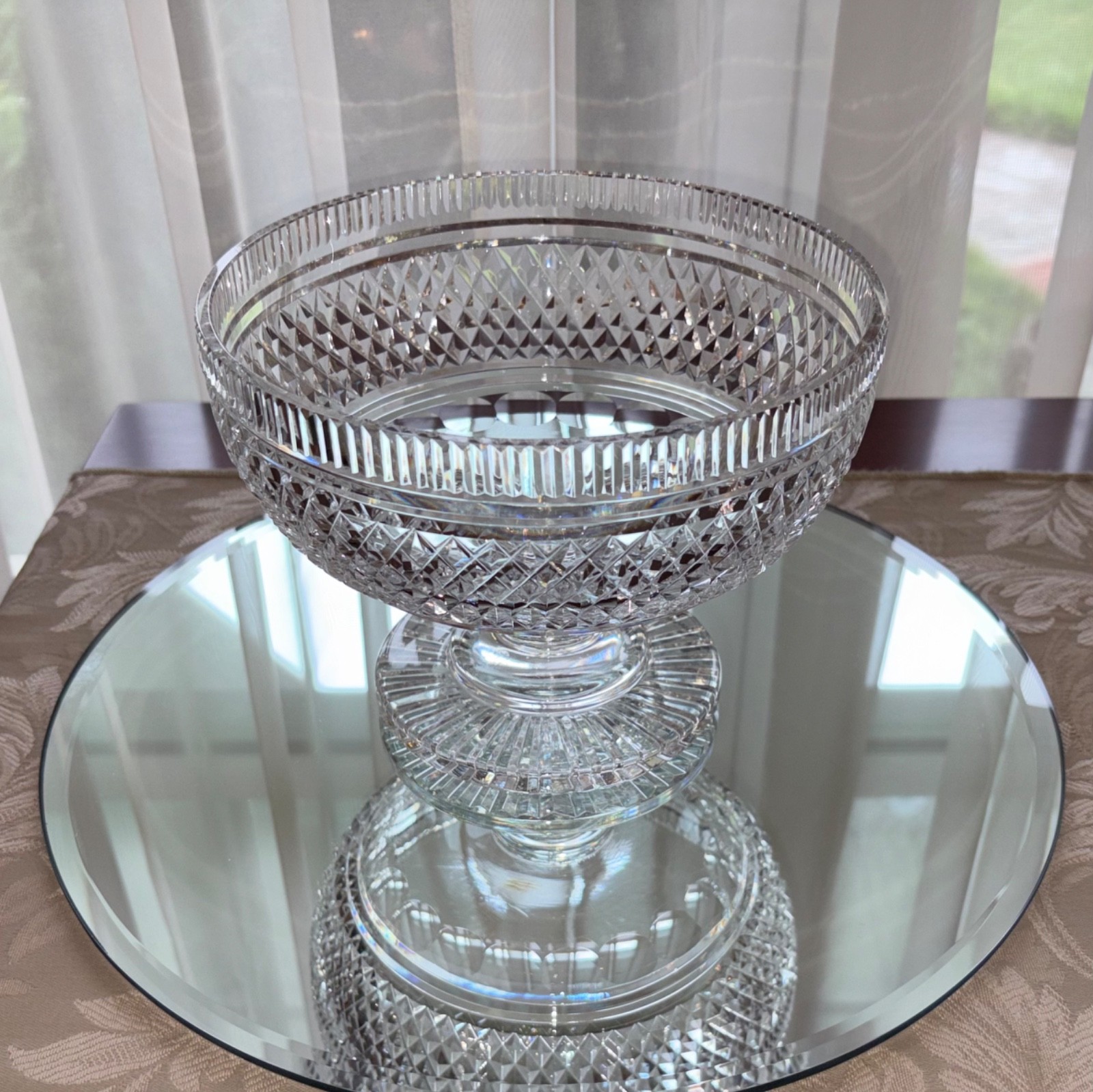 Vintage Waterford Crystal Castletown Footed Pedestal Centerpiece Bowl