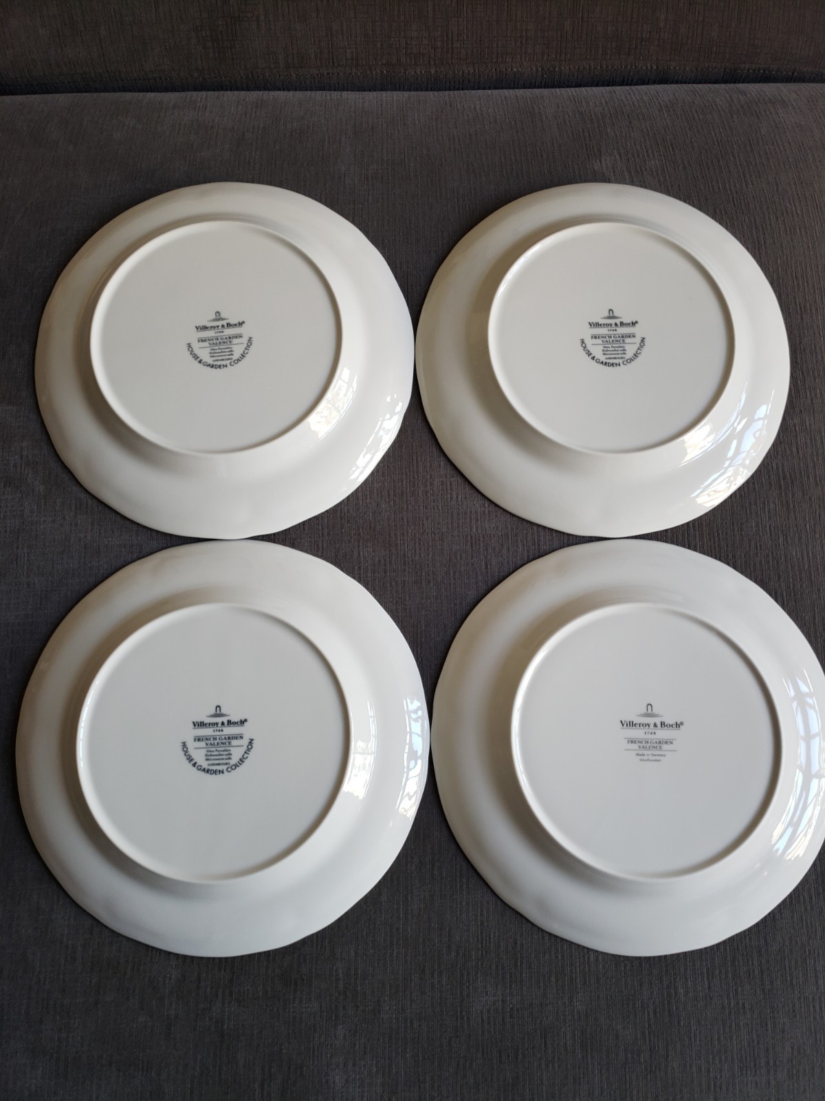 Set Of 4 Villeroy & Boch FRENCH GARDEN Valence Orange Dinner 10 3/8″ EXCELLENT!