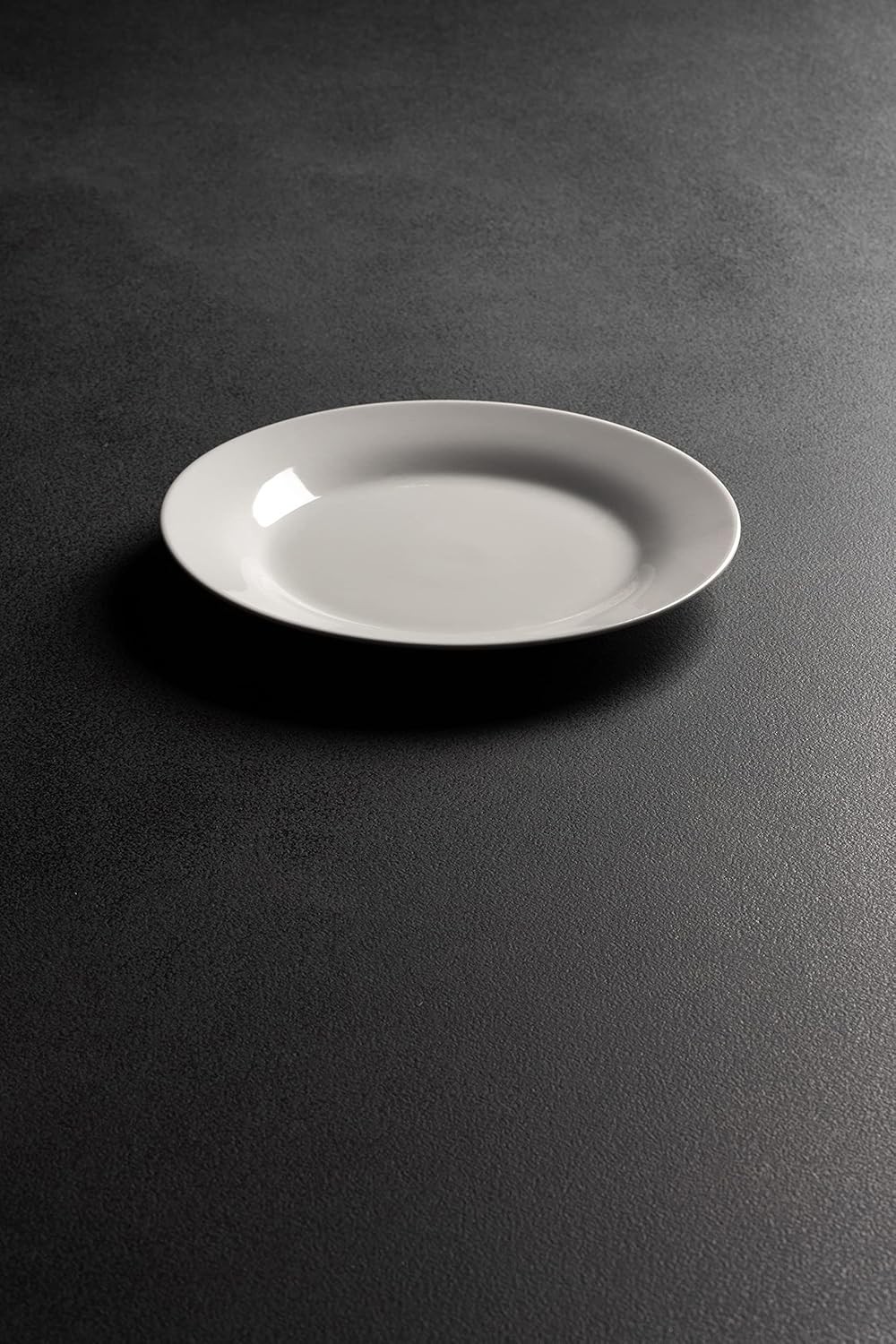 Salad Plate Set 6 pcs 7.5 inch White Ceramic Dinnerware Stylish Elegant