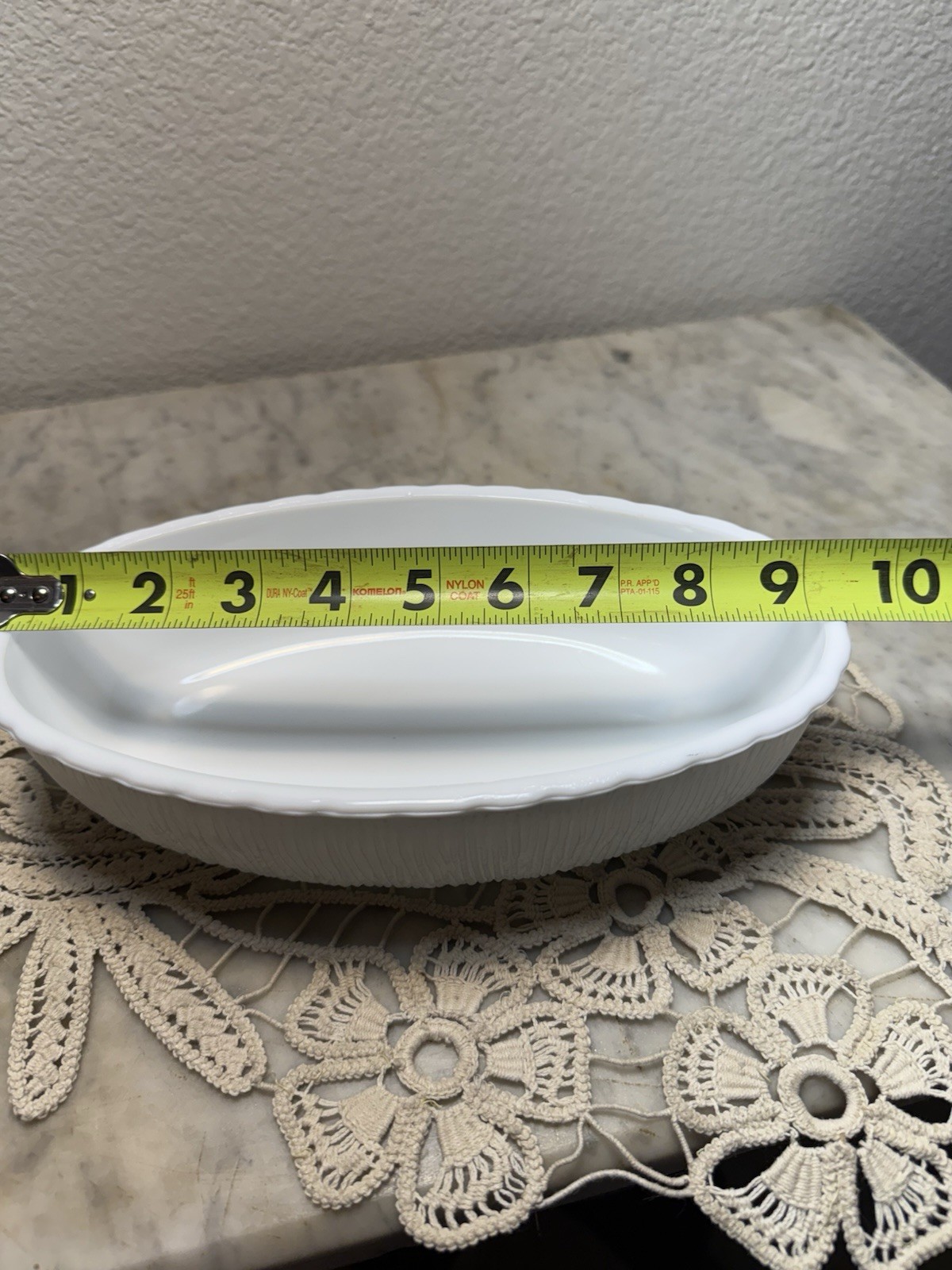 Vintage 1975 FTD Milk Glass Bowl Textured Bark Pattern Floral Centerpiece