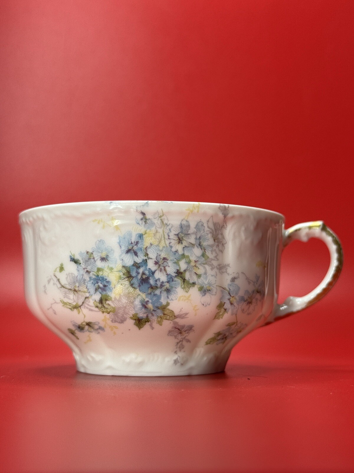 Antique Limoges Haviland France Hand-Painted Cup and Saucer Set, A.F. Wylie Mark