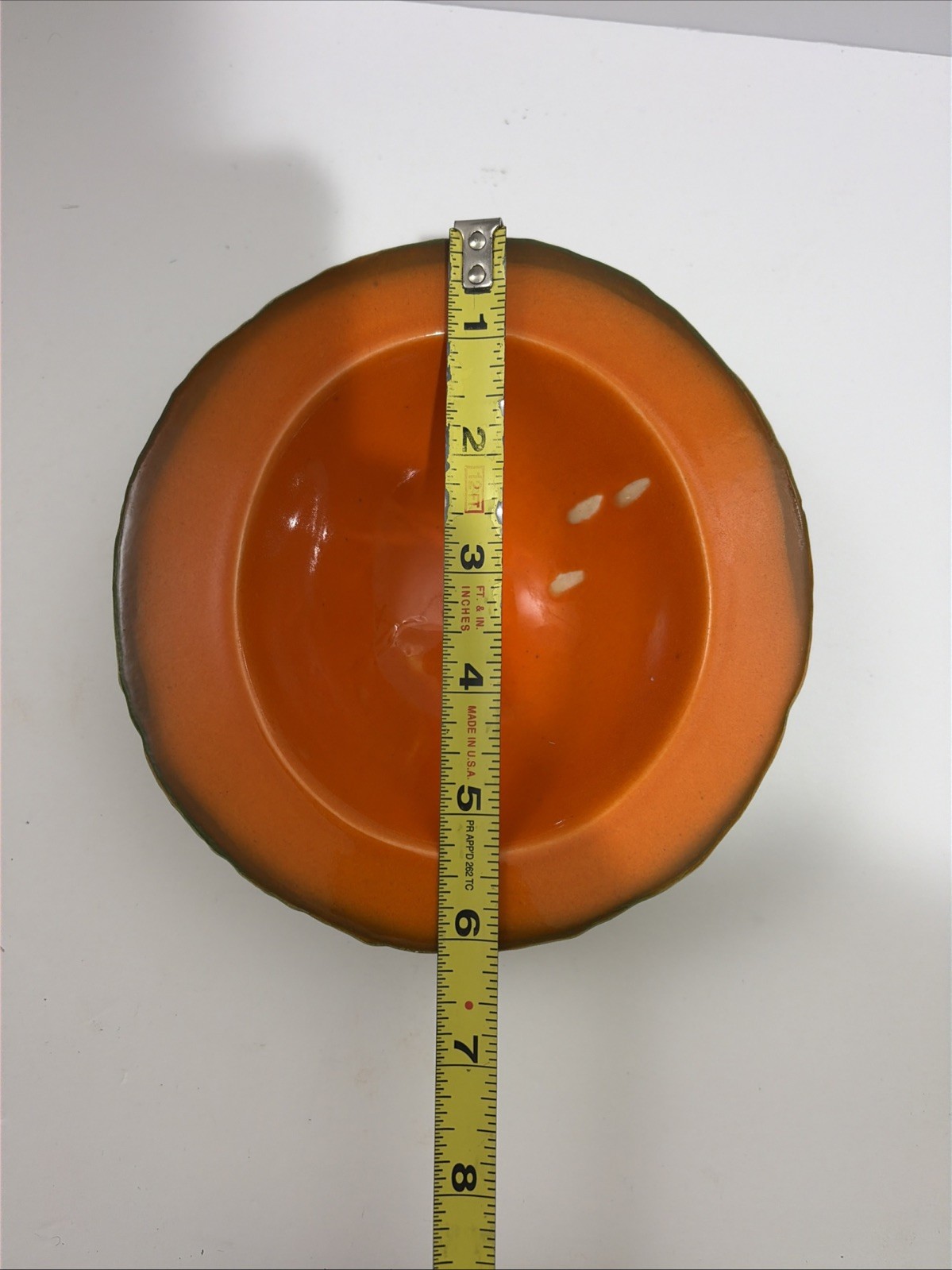 Italian Pottery Ed Langbein Original Set Of 2 Cantaloupe Melon Bowls MCM VTG