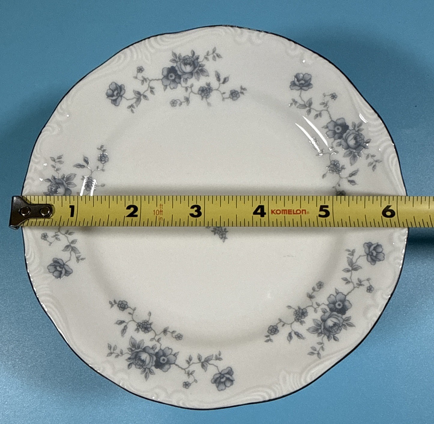 Johann Haviland Bavaria Germany Fine China Blue Garland 6 1/4” Dessert Plates 8