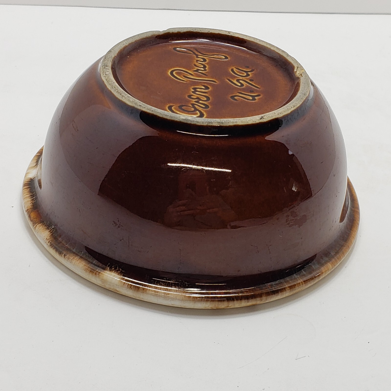 Vintage Hull Brown Drip Glaze Bowl Oven Proof Pottery 5.25″ Cereal Soup Dessert