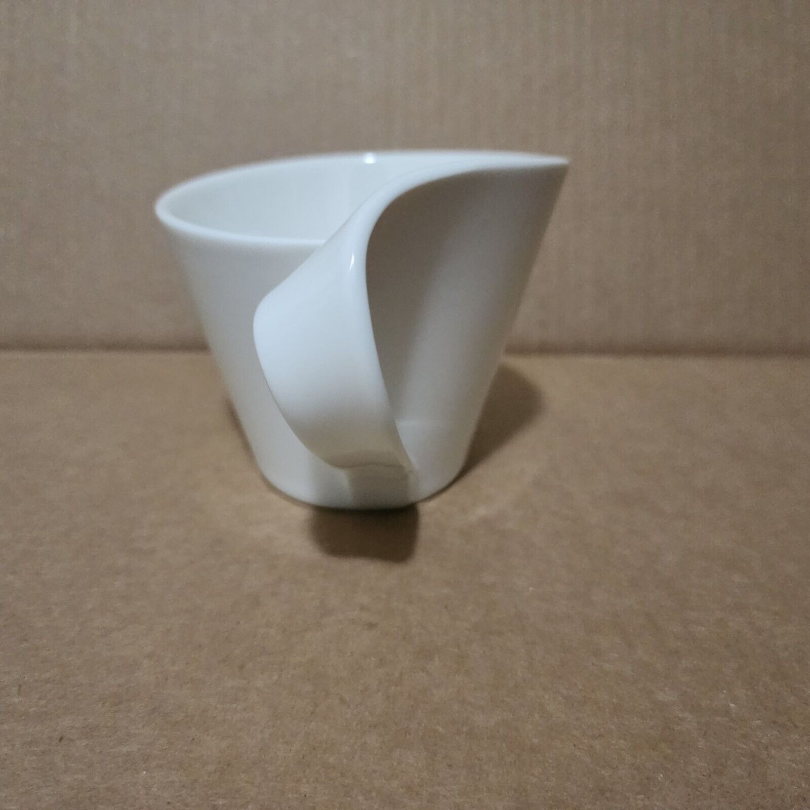 Villeroy & Boch NewWave White Coffee Cup & Saucer Set Porcelain Asymmetrical