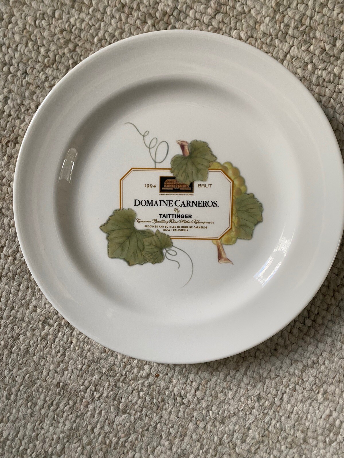 Wedgwood Grand Gourmet Wine Label Plate 8.5” Vintage Collection 1999 Lot 4 NWT