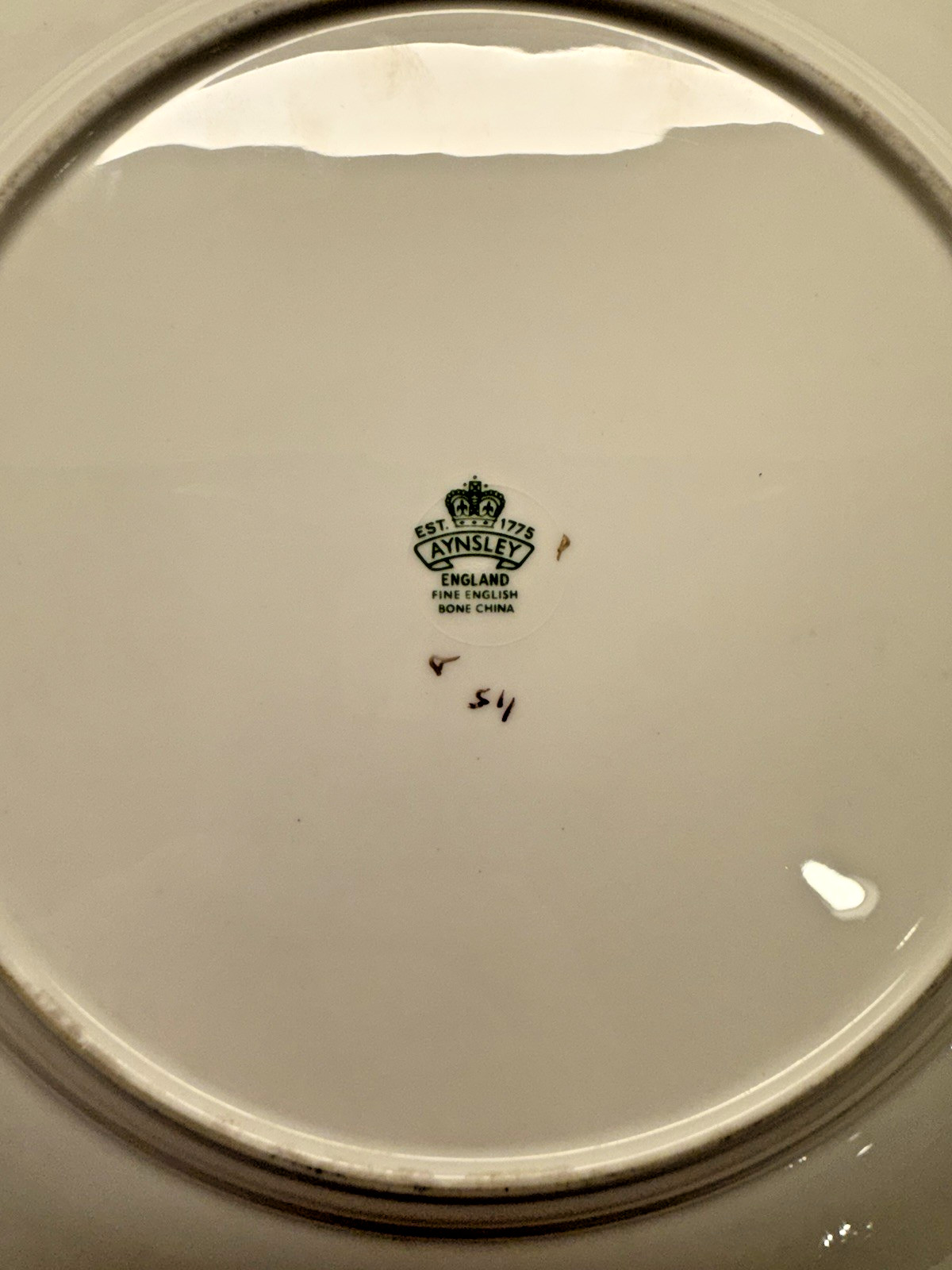 Vintage Aynsley Orchard Gold Bone China Dinner Plate Gold Encrusted 10.25″