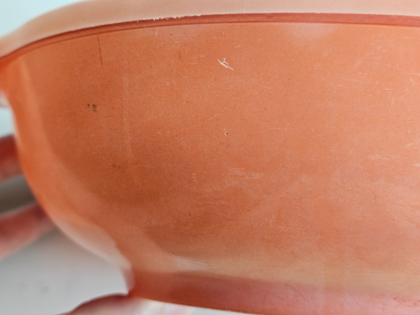 Vintage Glasbake Milk Glass J-2274 1 Qt. Salmon Pink Casserole Dish