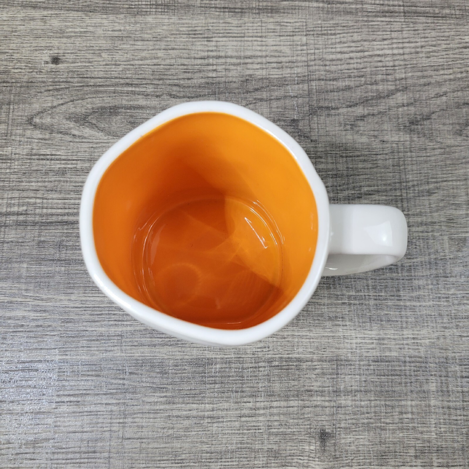 Rae Dunn Artisan Collection White & Orange Ceramic Farmhouse Trick or Treat Mug