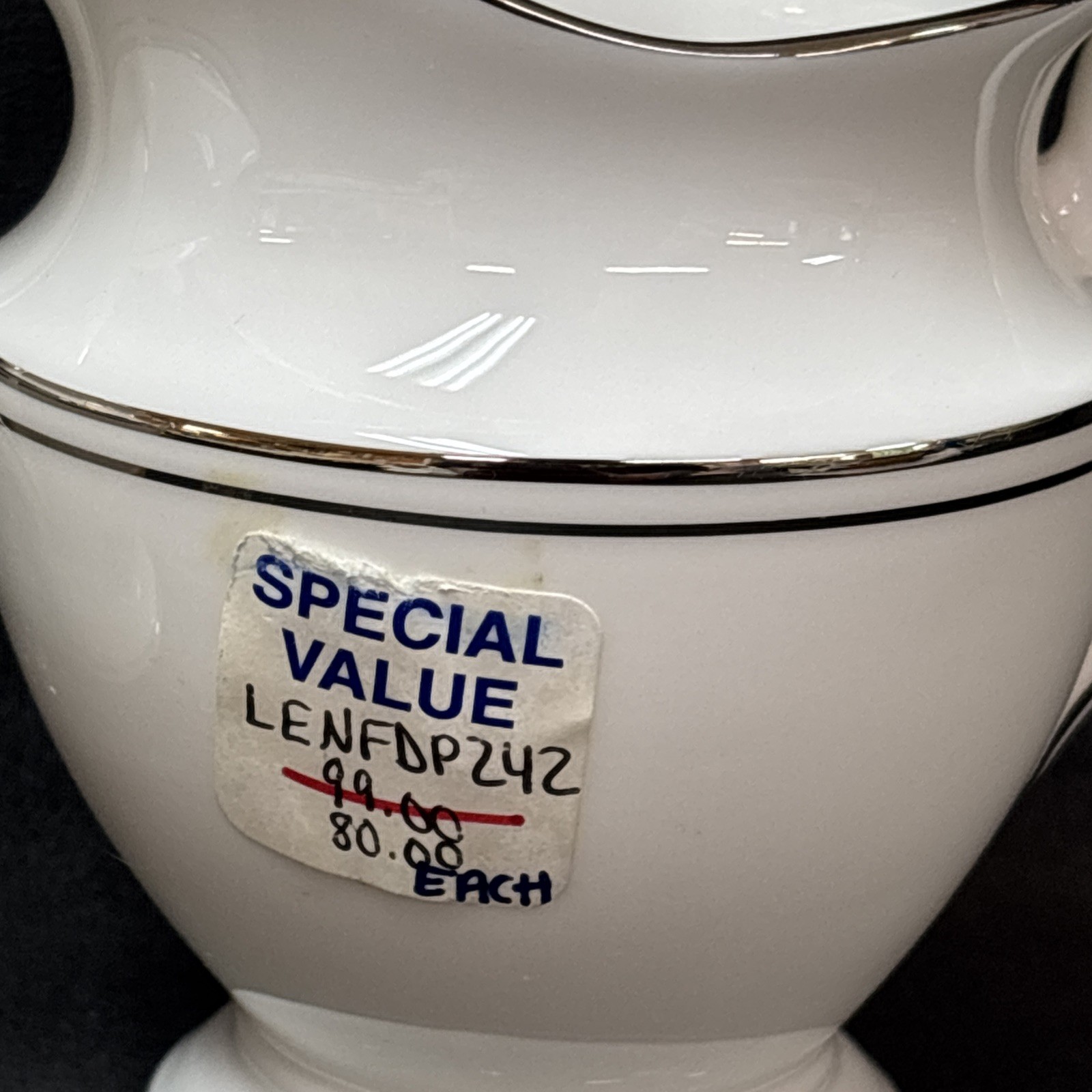 Lenox FEDERAL PLATINUM Creamer and Sugar Bowl with Lid Set ~ Still with Tags!