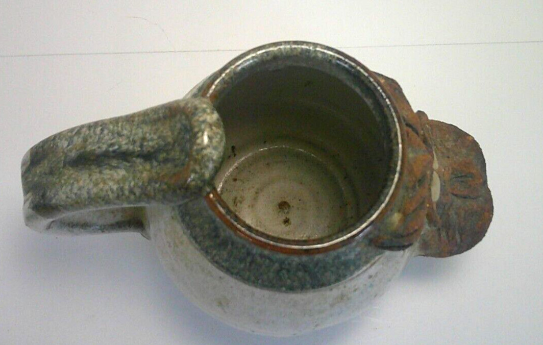 Robert Eakin Stoneware Pottery Funny Animal Face Coffee/Tea Mug Signed Vintage