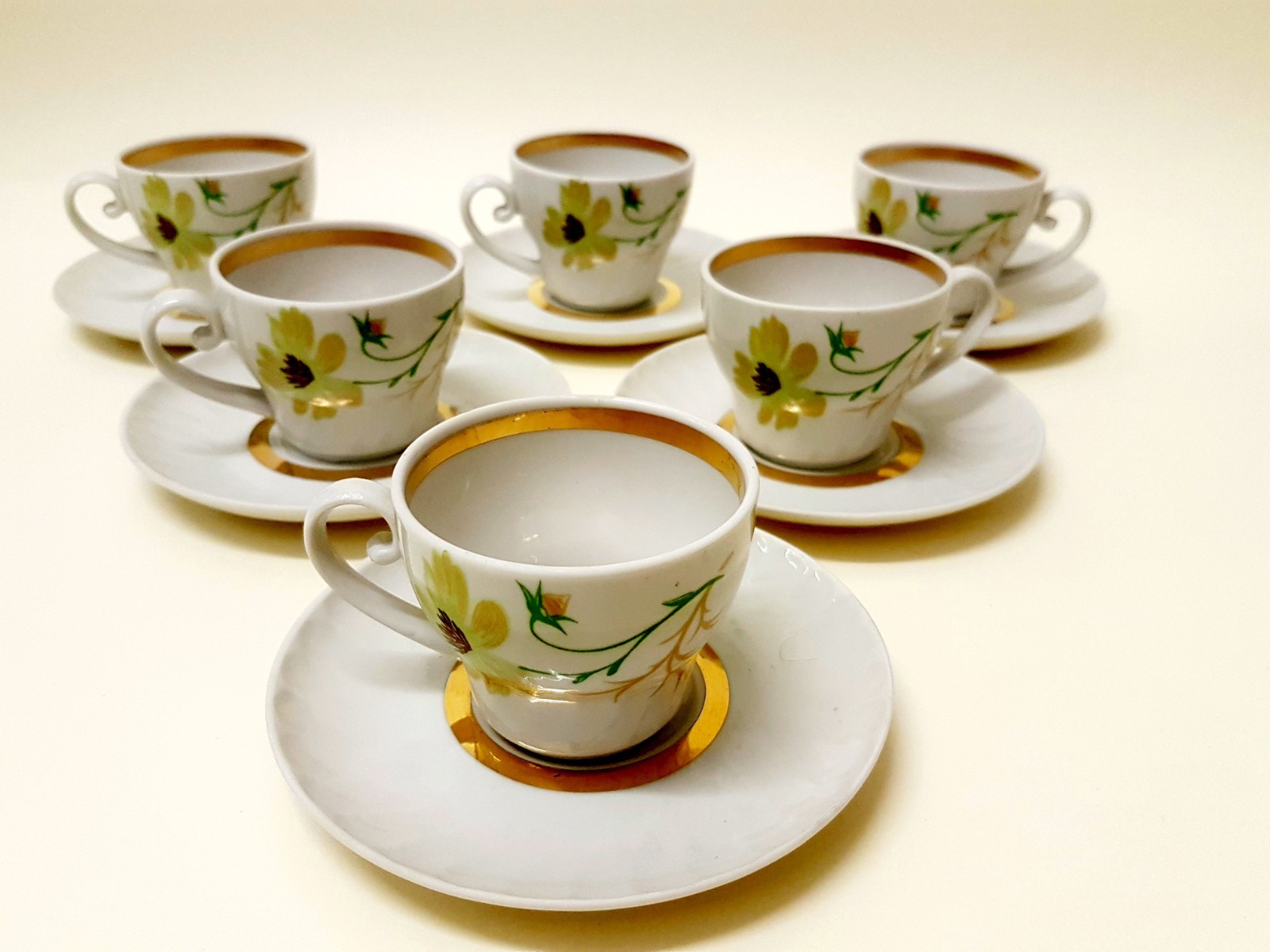 Rare coffee set for 6 prs /Dorbush- Belarus / USSR