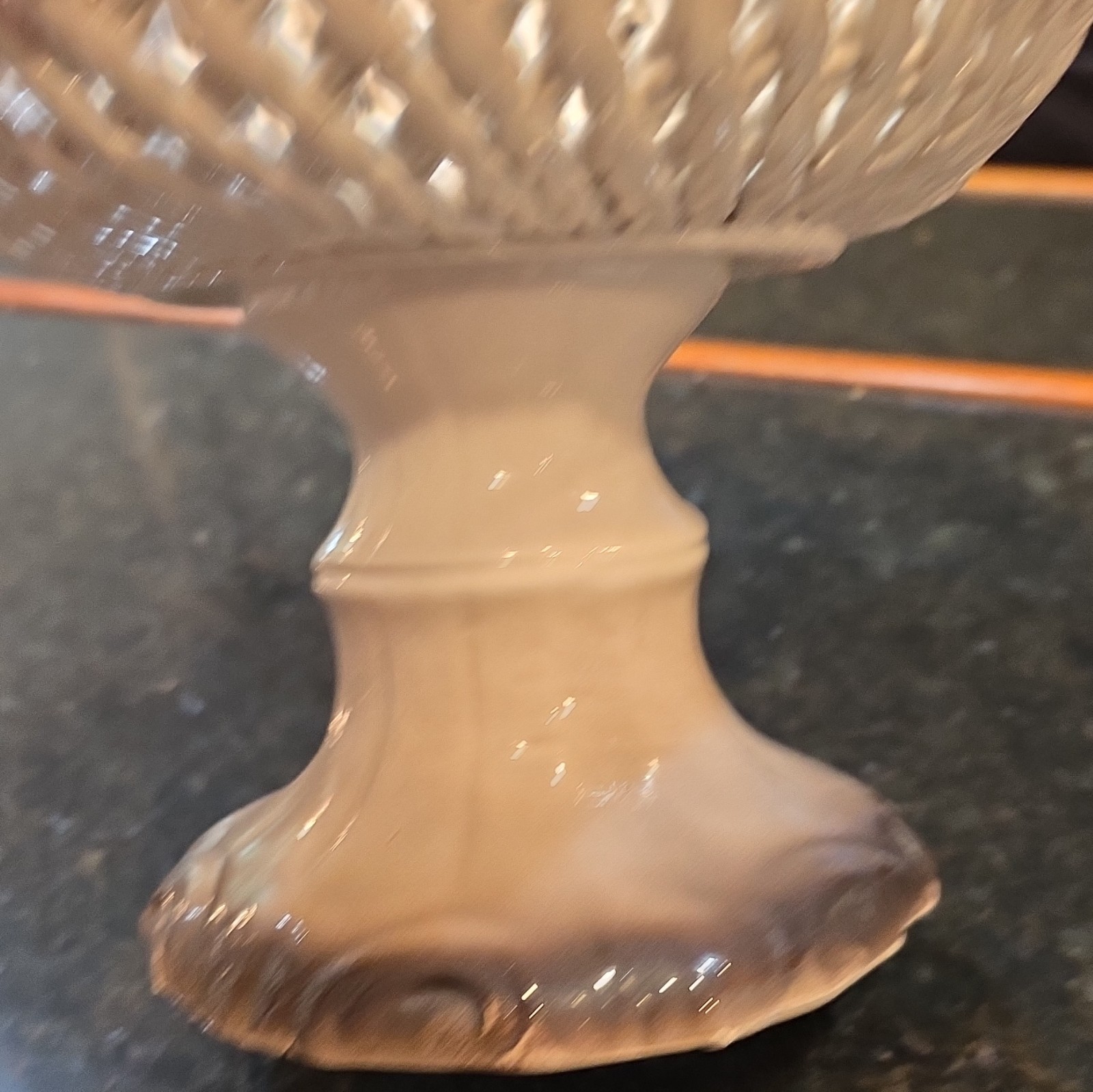Italian capodimonte Pedestal reticulated basket Bowl with floral details.