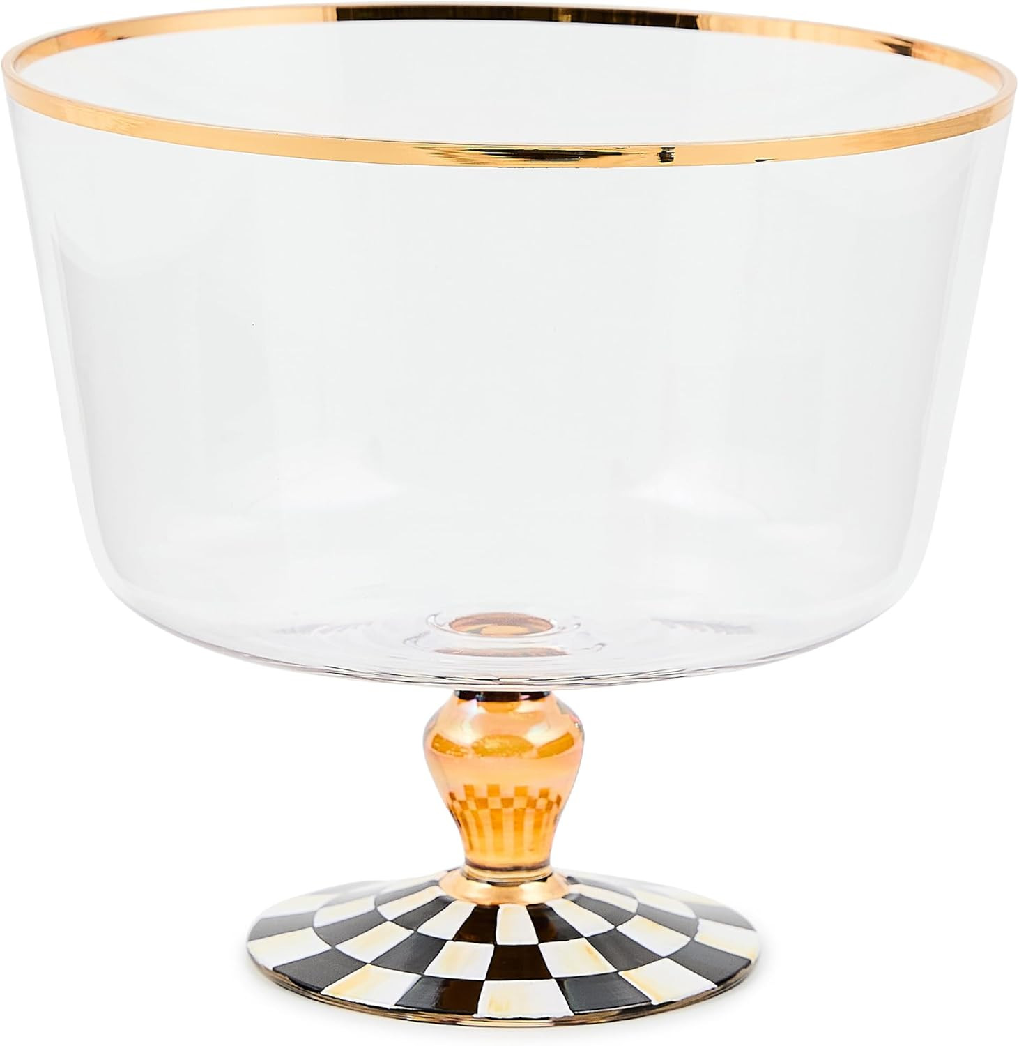 18-Cup Courtly Check Glass Trifle Serving Bowl