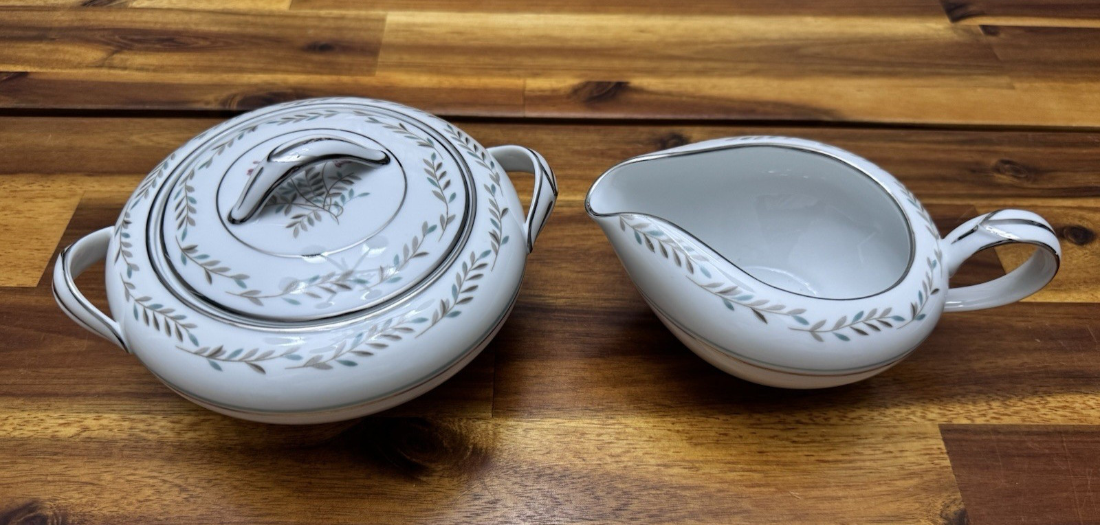 Vtg Noritake China 5608 “Bryce” 56 Piece Set – 8 Place Settings, Floral Pat. EUC