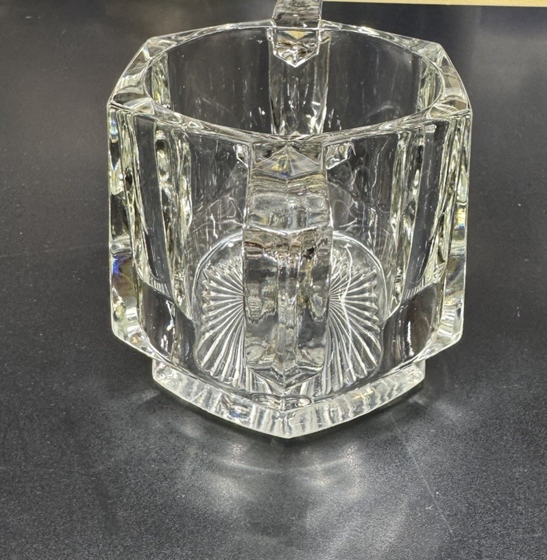 Indiana Glass Peerless Wide Colonial Panel Creamer Sugar Bowl Set Clear
