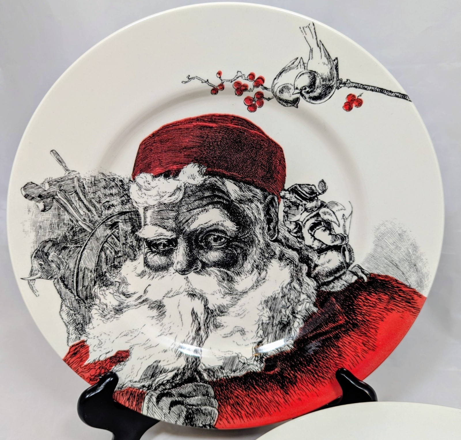 Royal Stafford Old Saint Nick Santa 11″ Christmas Dinner Plate Carly Dodsley HTF