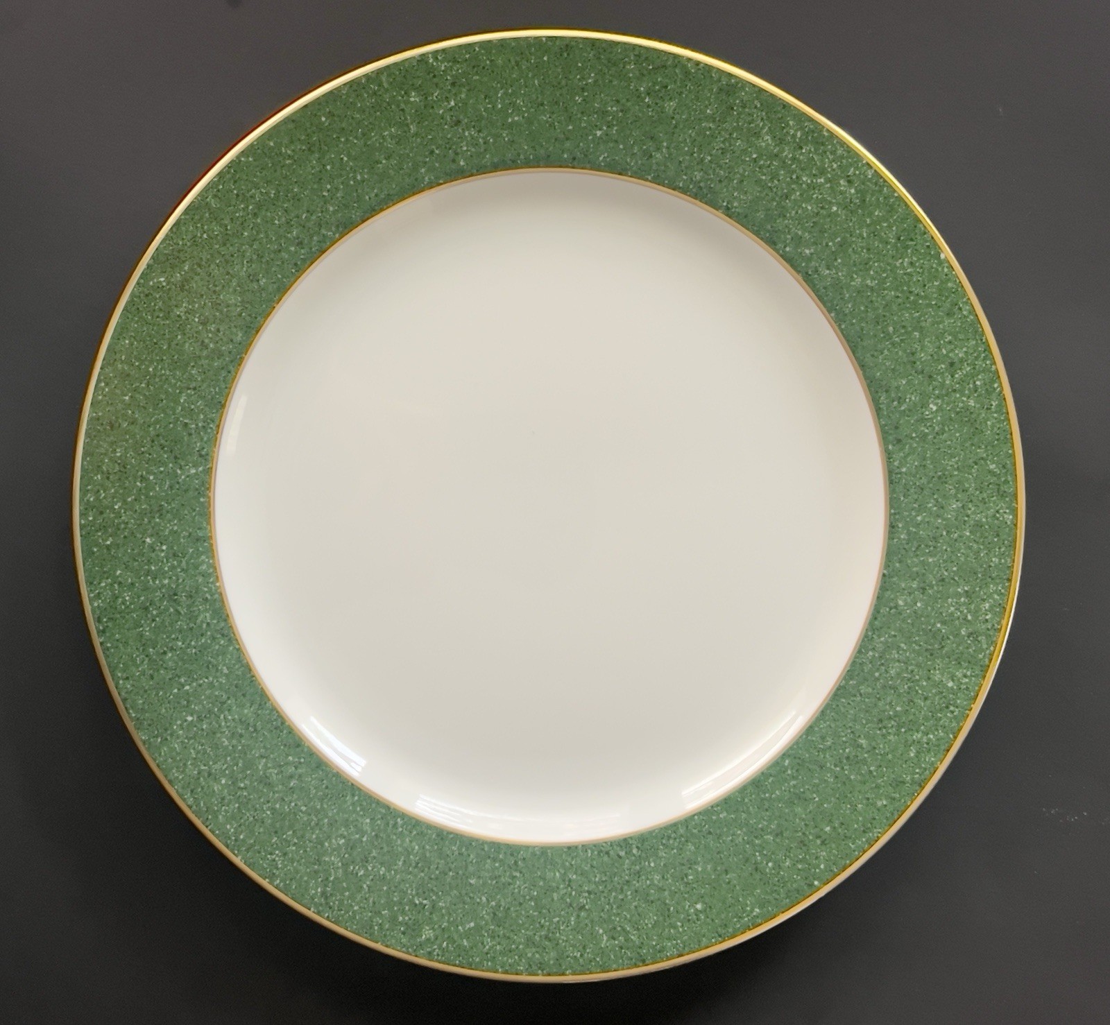 Bernardaud Limoges Granite Emerald China Charger Plates Made In France 11-5/8”