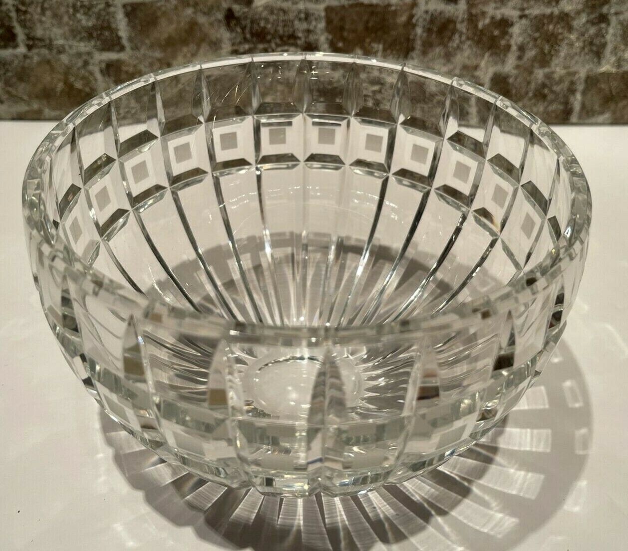 Waterford Marquis Quadrata Glass Bowl Clear & Frosted Cut Crystal