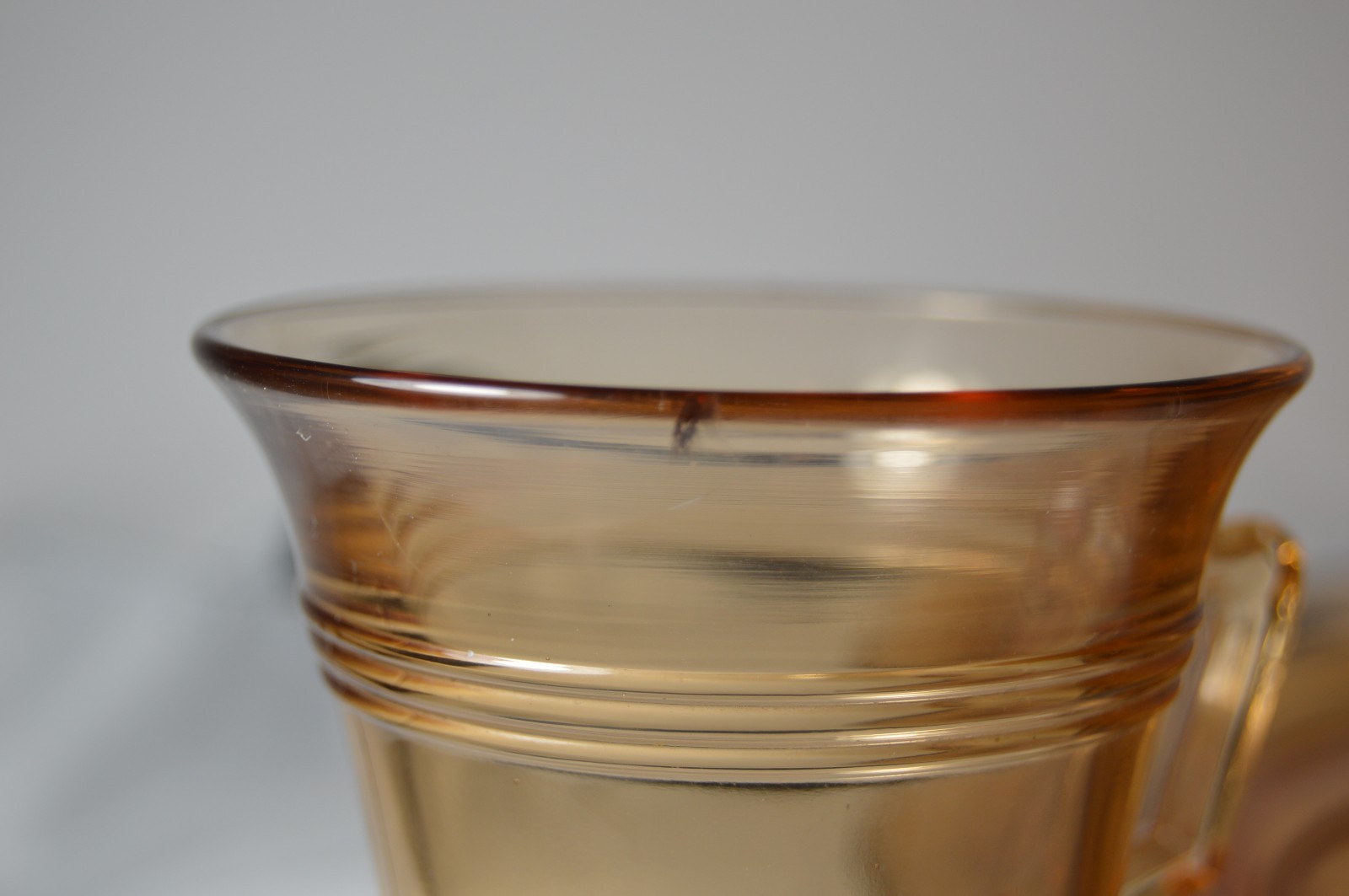 Two Depression Fostoria Glass Priscilla Pattern Amber Color Snack Sets 1920-1925