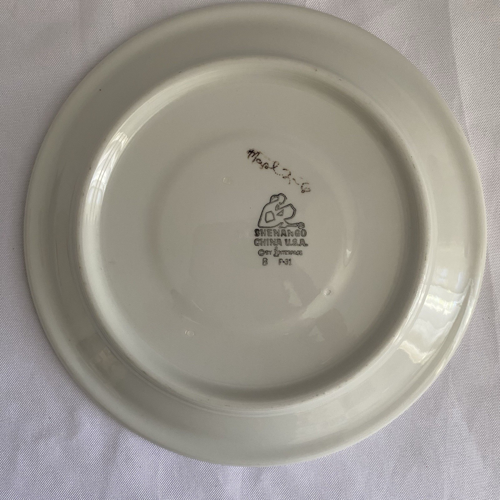 Vintage Shenango Esquire 7.25” Salad Dessert Plate Greek Key Restaurant Ware