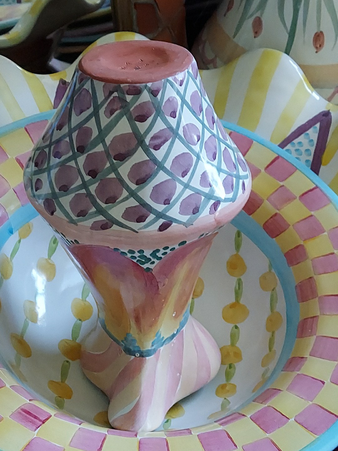 MacKenzie-Childs Keukenhof Ceramic Pitcher 8″