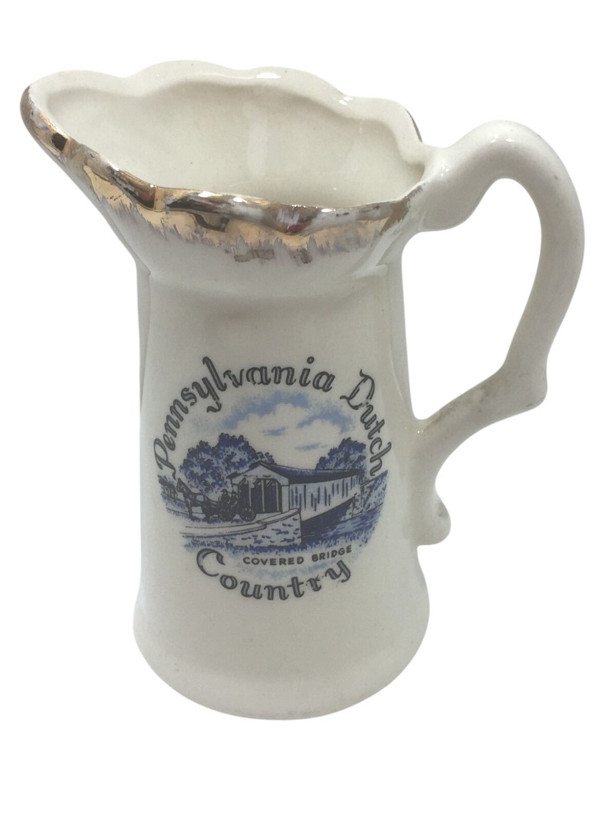 PENNSYLVANIA DUTCH COUNTRY COVERED BRIDGE CREAMER MINI Pitcher 24858