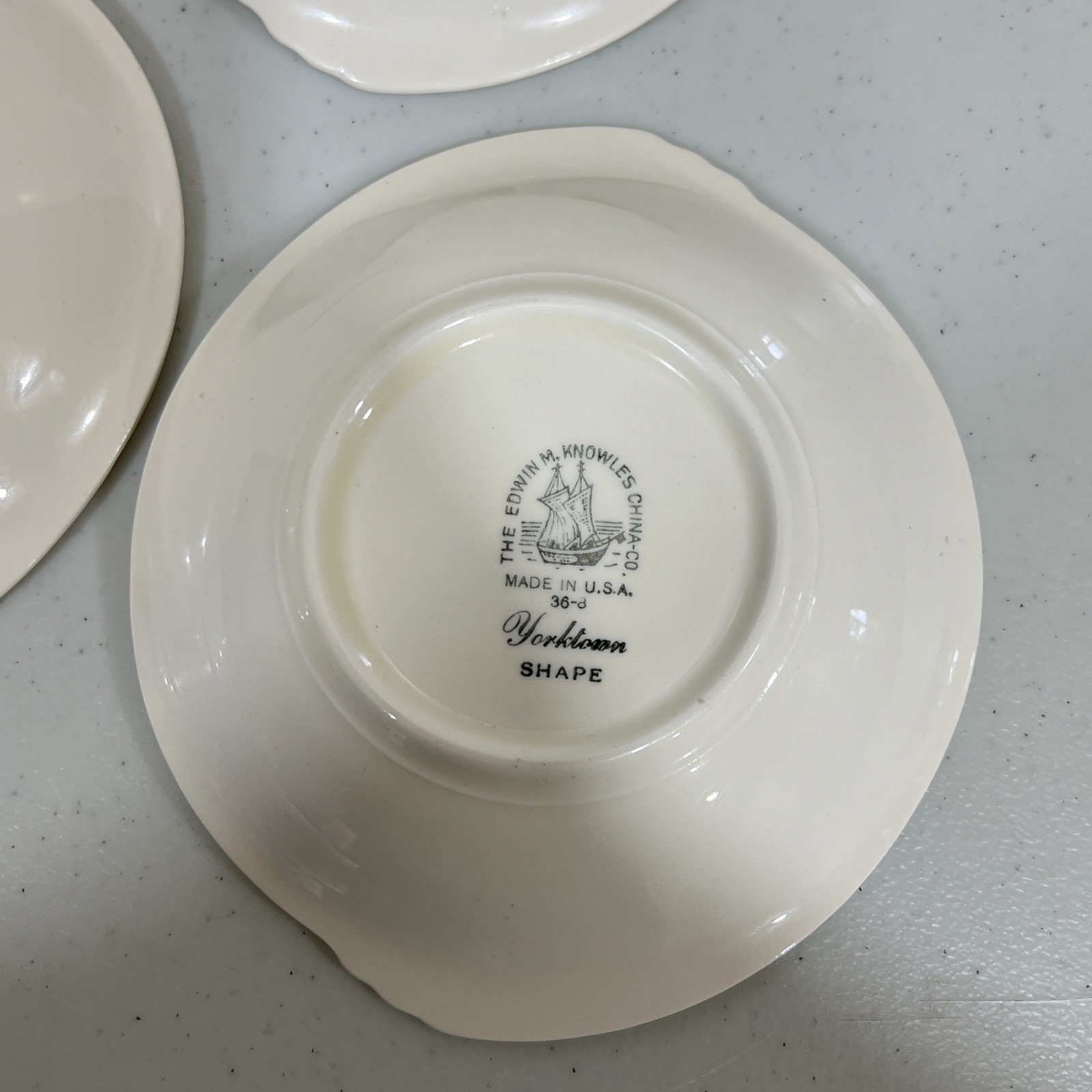 “lot of 5” Edwin M. Knowles yorktown small bowls “6 1/2 by 2 deep bowls”