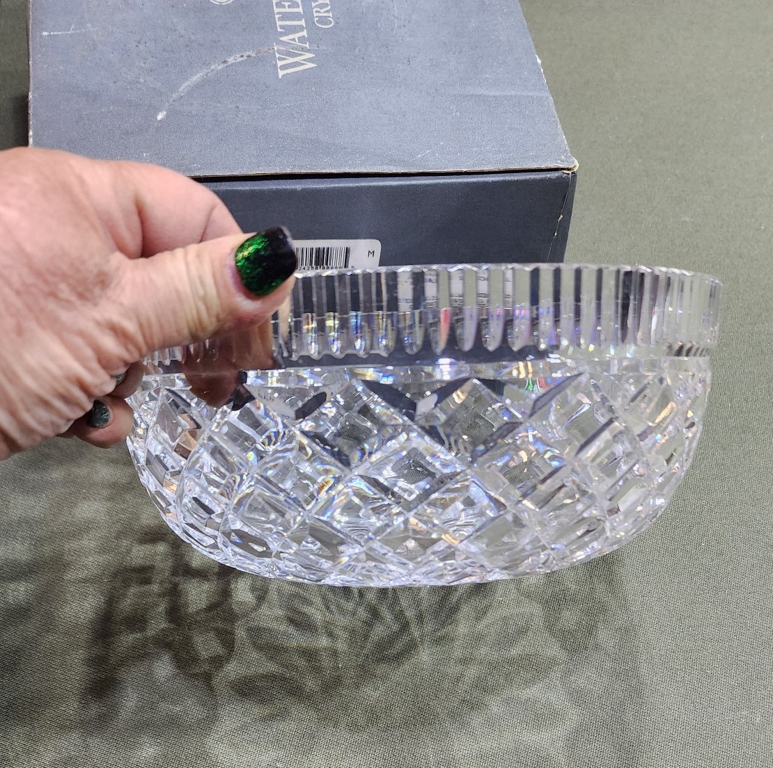 Waterford Crystal 8″ Salad Bowl Unused in Box Wedding Gift from 1988