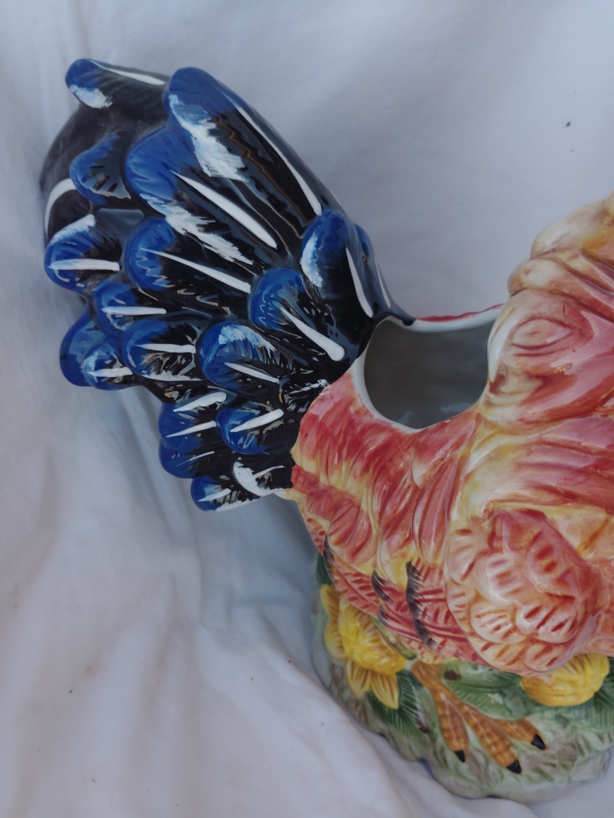 Fitz & Floyd Classics Country Gourmet Rooster 12” Tall Pitcher Centerpiece