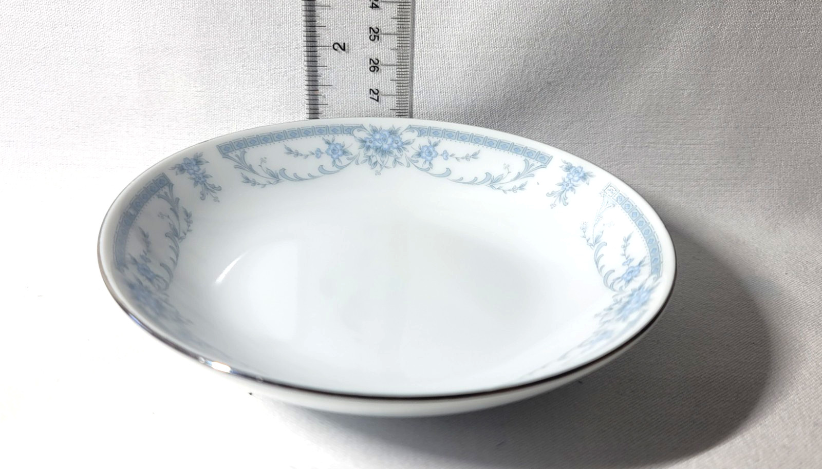 Blue Whisper Sheffield dessert bowl 5 1/2″ set 3 made Japan Porcelain China 1985