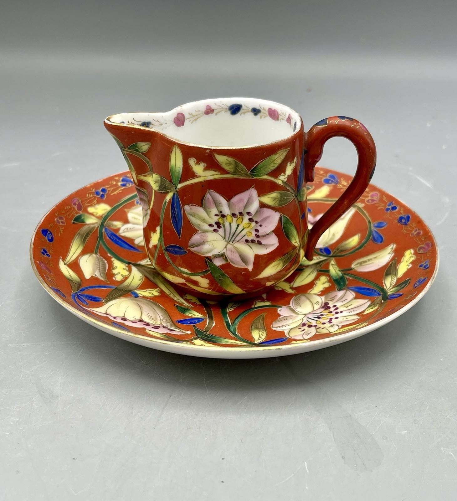Royal Vienna Chinoiserie Creamer And Saucer Ackermann Fritze