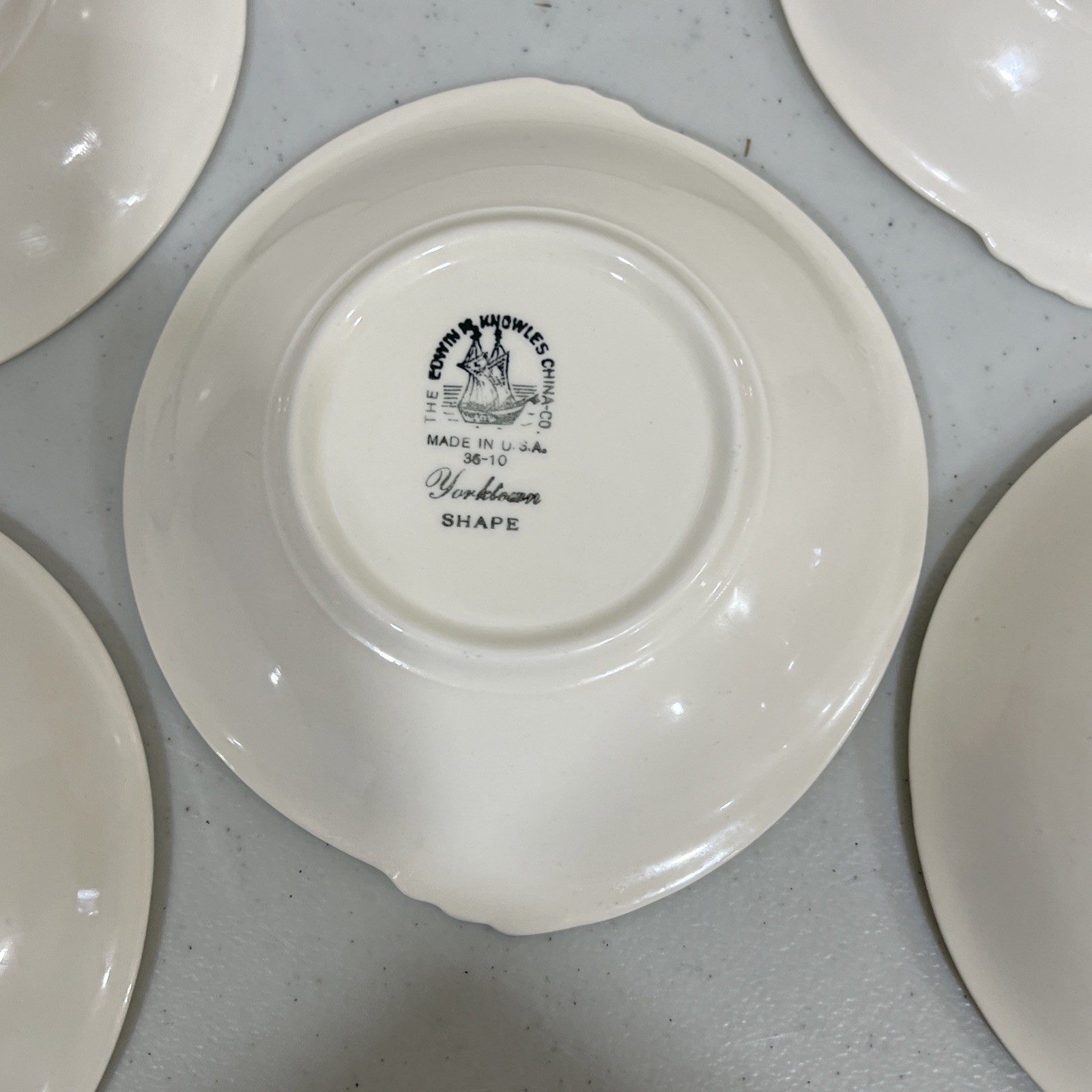“lot of 5” Edwin M. Knowles yorktown small bowls “6 1/2 by 2 deep bowls”