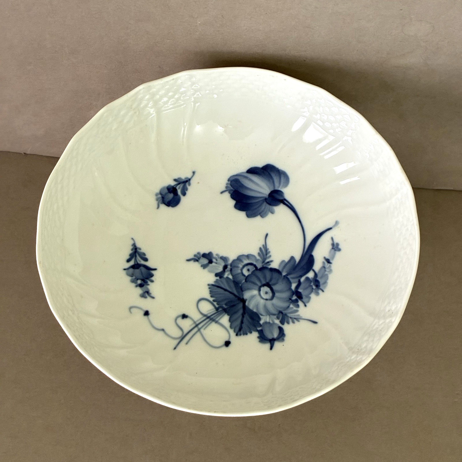 Royal Copenhagen Denmark Blue Flower Curved 8″ Cake Stand, Compote Pedestal Bowl