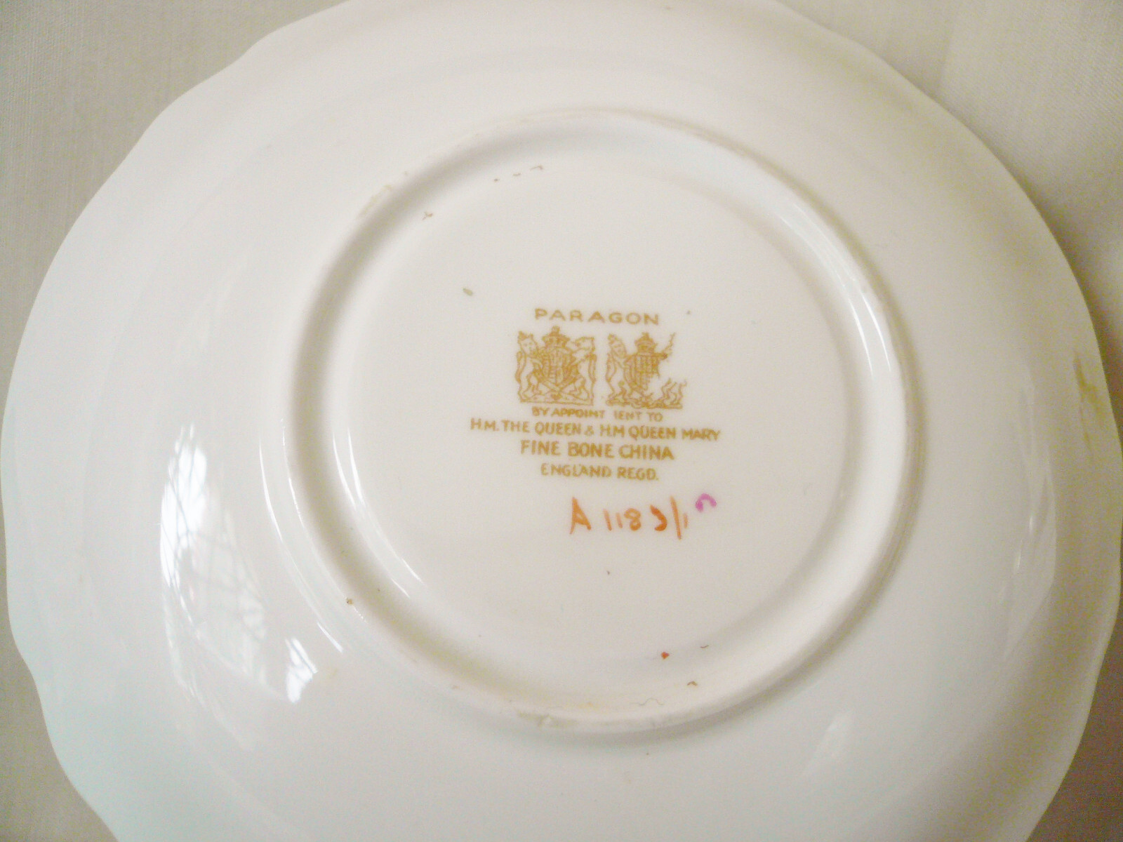 Paragon England Double Warrant Teacup MIXED FLORAL Green White Tea Cup Saucer