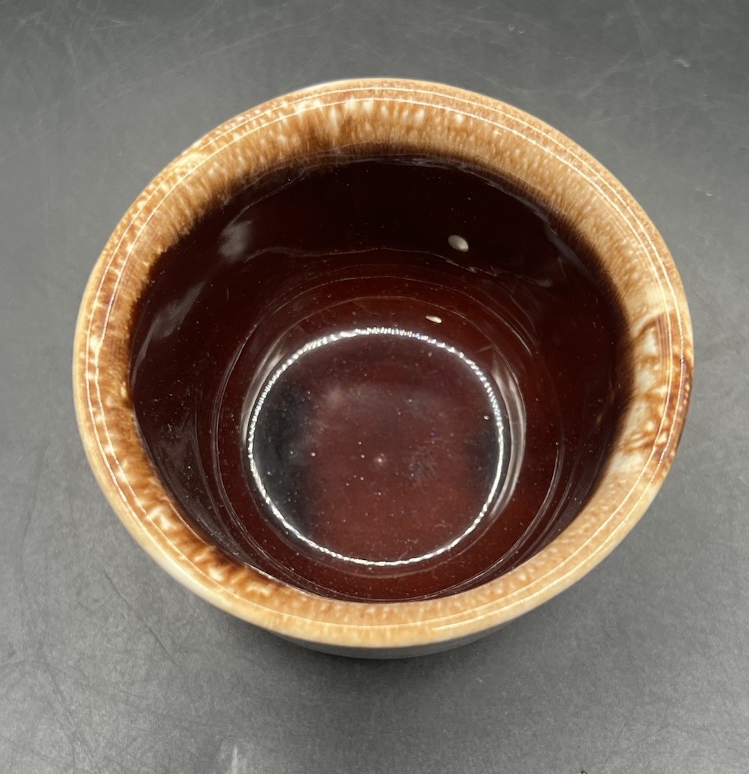 McCoy Pottery Bowl Brown Drip Glaze #7010 USA Vintage 3.5”