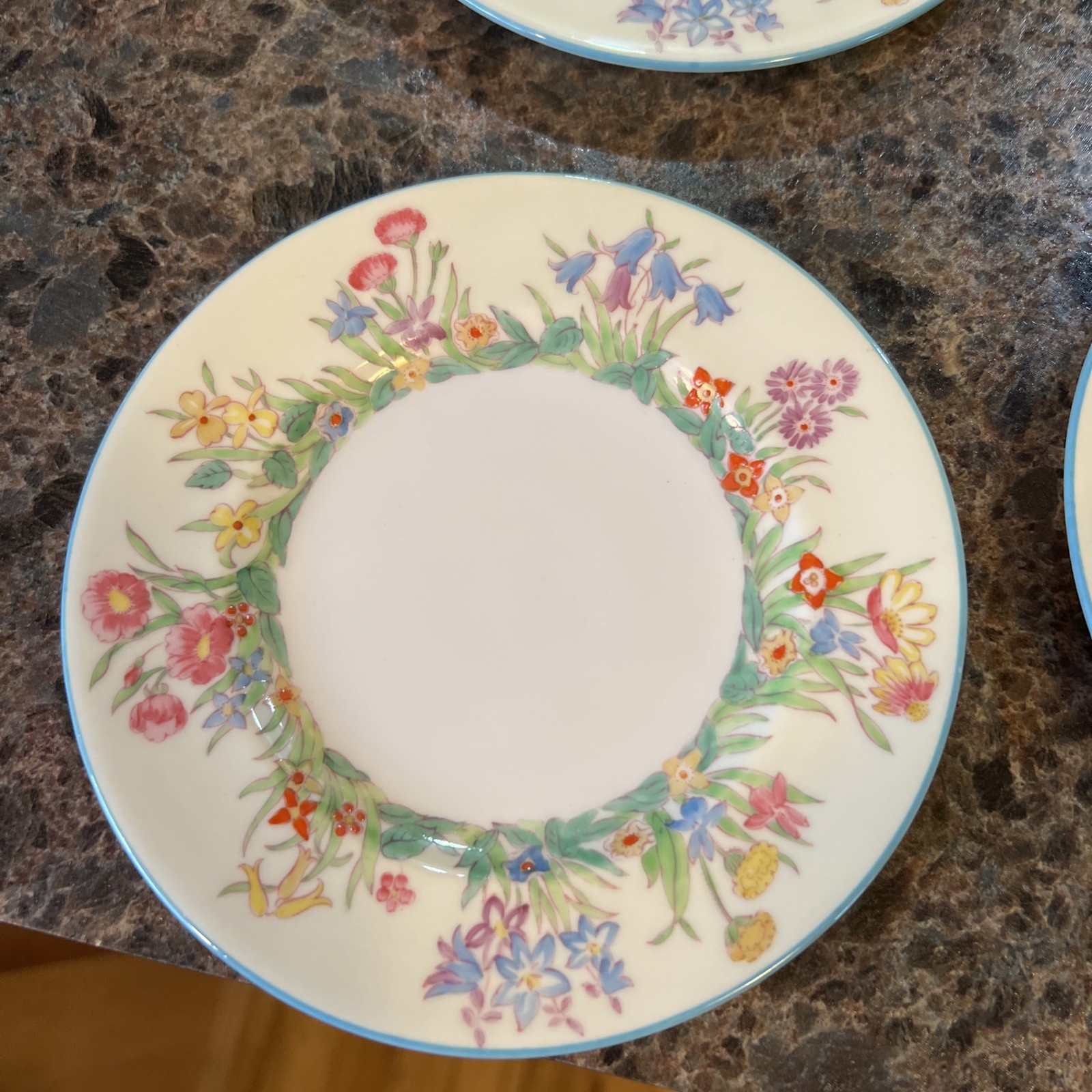(8) Wedgwood Prairie Flowers 5 3/4 Snack Plate, Saucer Plate.