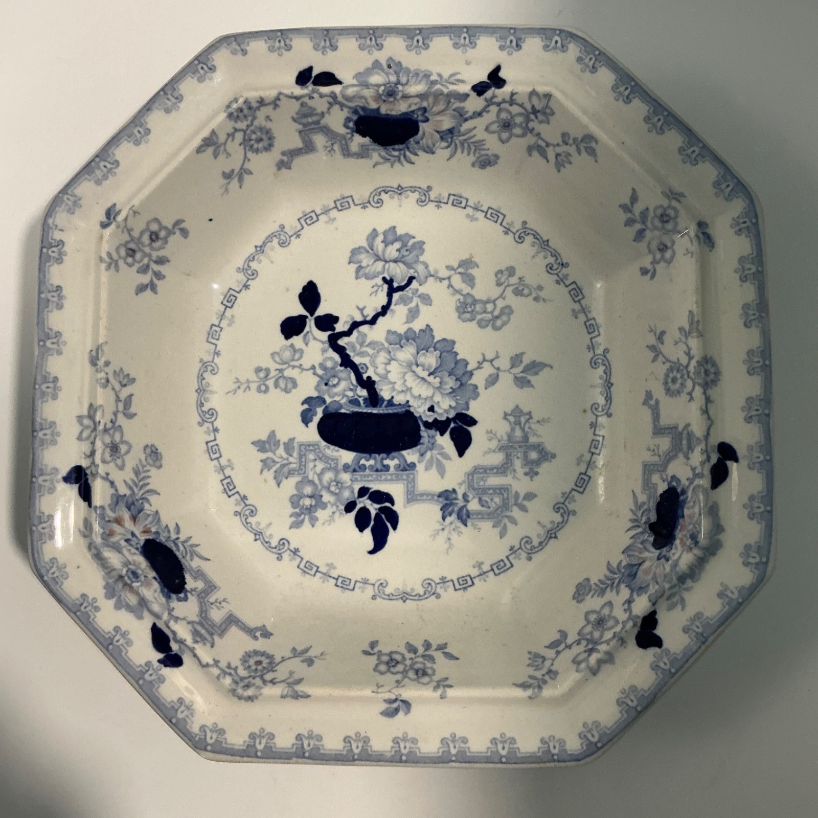 Lovely Antique – Nankin Jar Ironstone Veg. Bowl – Staffordshire, England – 9.5″