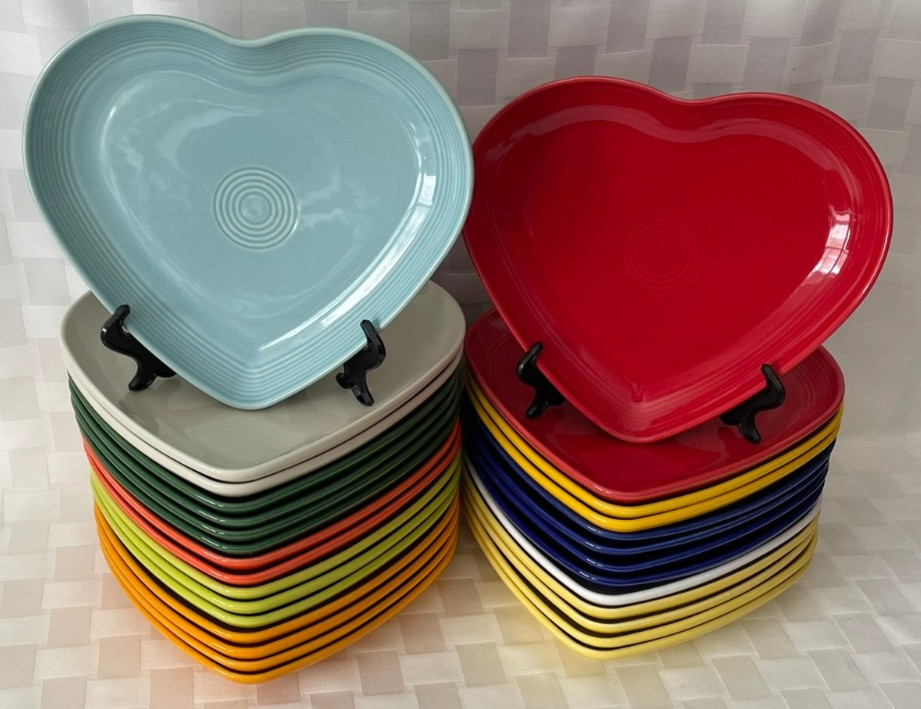 Fiesta 9″ Heart Shaped Plate 1st & 2nd Retired – CHOOSE COLOR – Valentine’s Day