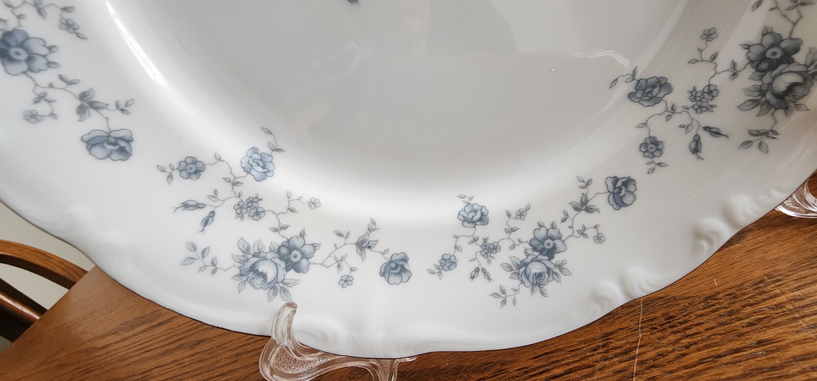 Blue Garland Dinner Plate (s) 10″ Porcelain Johann Haviland White Blue Platinum!