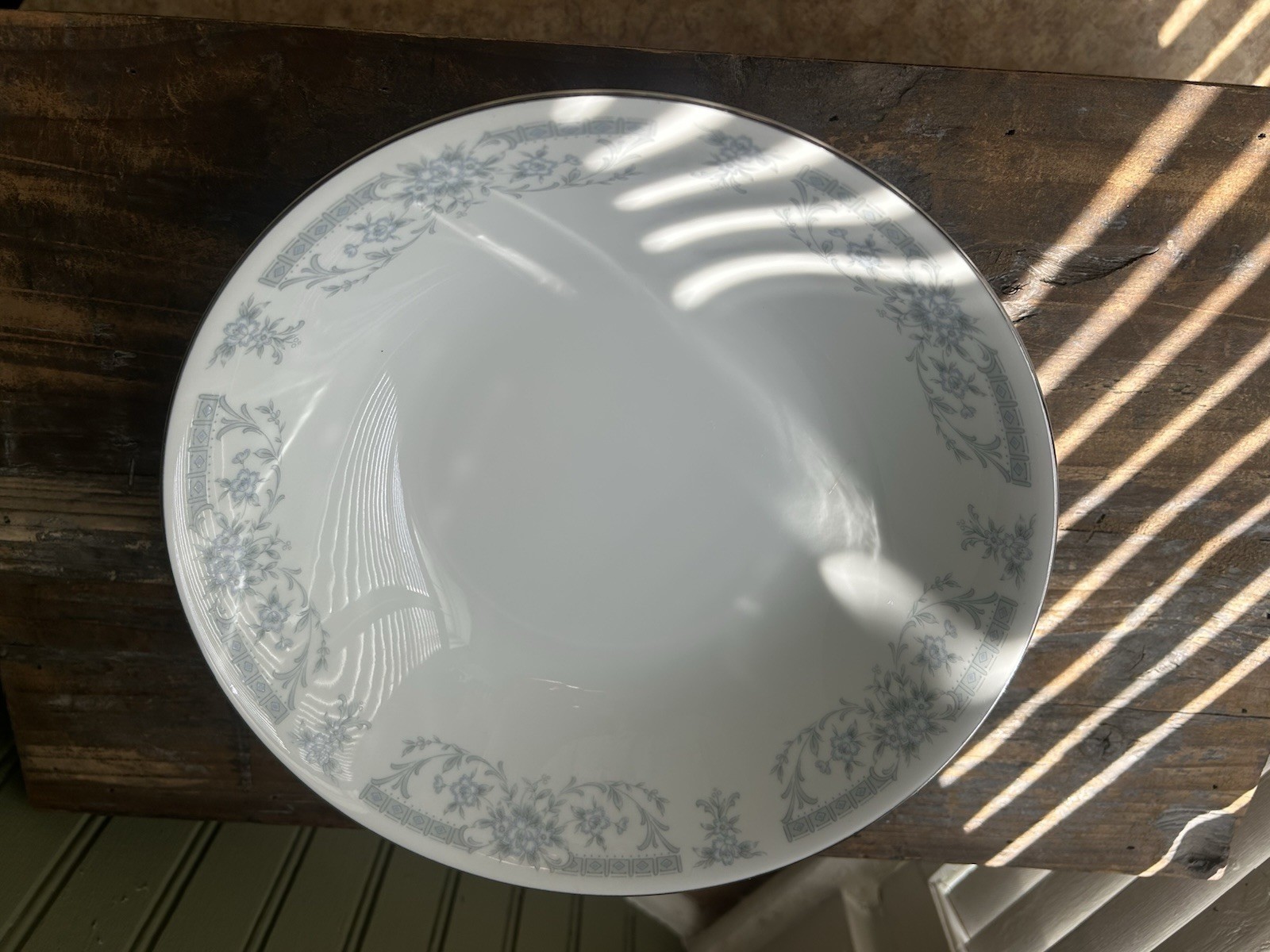 Sheffield “Blue Whisper” porcelain fine china oval platter And Bowl