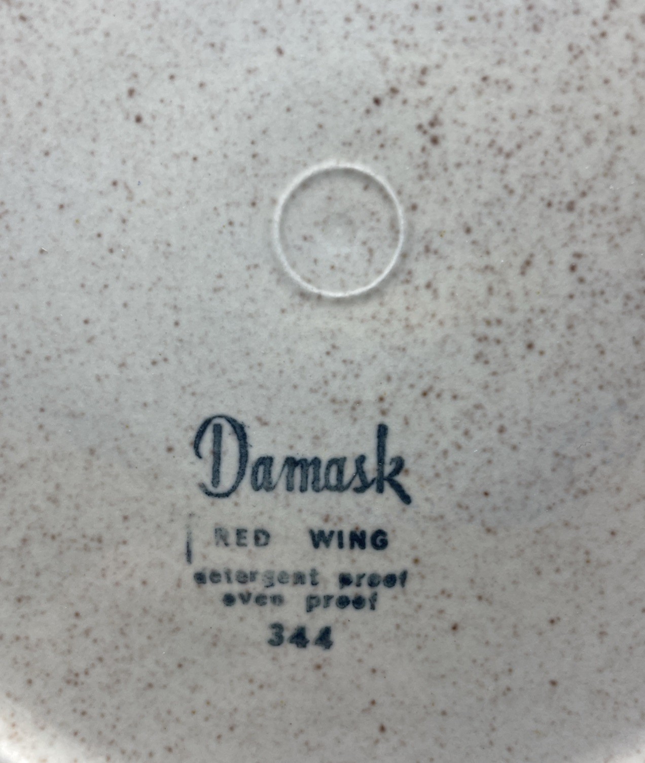 Damask Four (4) 10 3/8″ Dinner Plates by Red Wing Excellent Condition