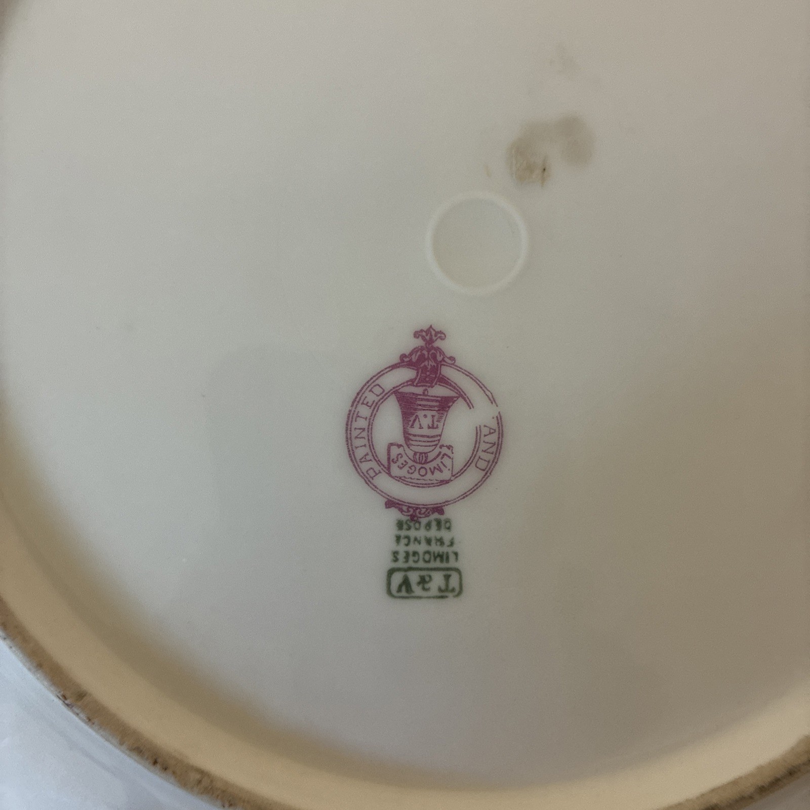 ANTIQUE LIMOGES HAND PAINTED FLORAL PLAQUE PLATE GOLD / SIGNED
