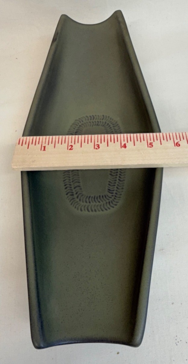 Denby Langley Camelot Dark Green Older Celery Dish Tray 13 1/4″ England
