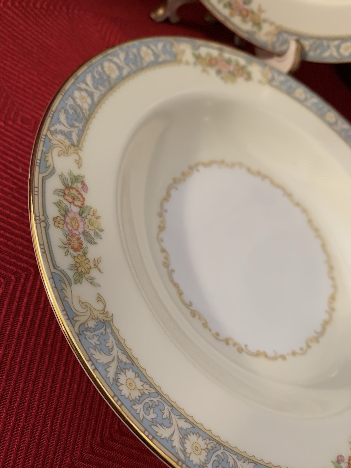 Set of 3 Noritake Royce 660 Soup/Salad Bowls Floral & Gold Trim Mint!