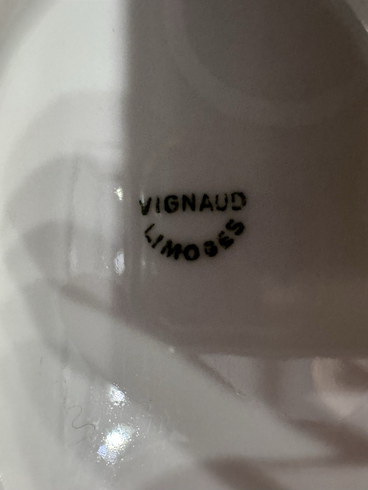 Antique Vignaud Limoges Gold Encrusted Monogram Oval Platter 14″ – France, MINT