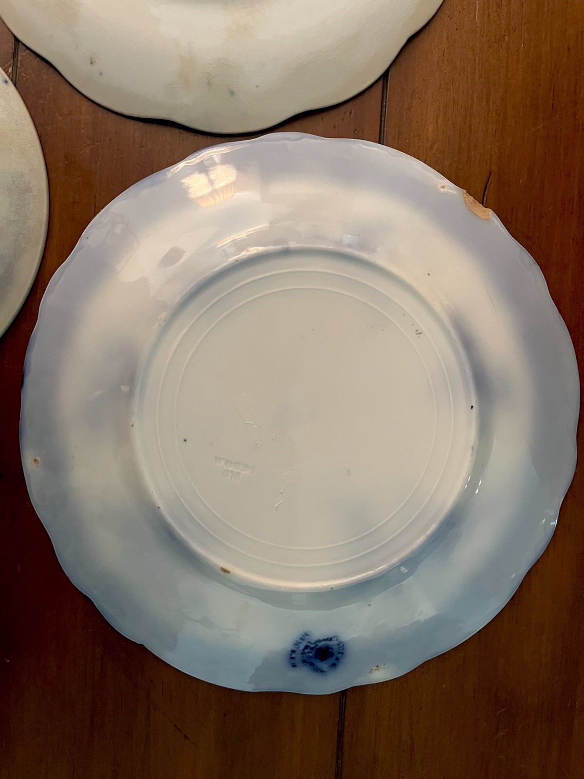🌟Mismatched Antique Flow Blue China Plates Wall Decor Mixed Sizes Lot -3 ..READ