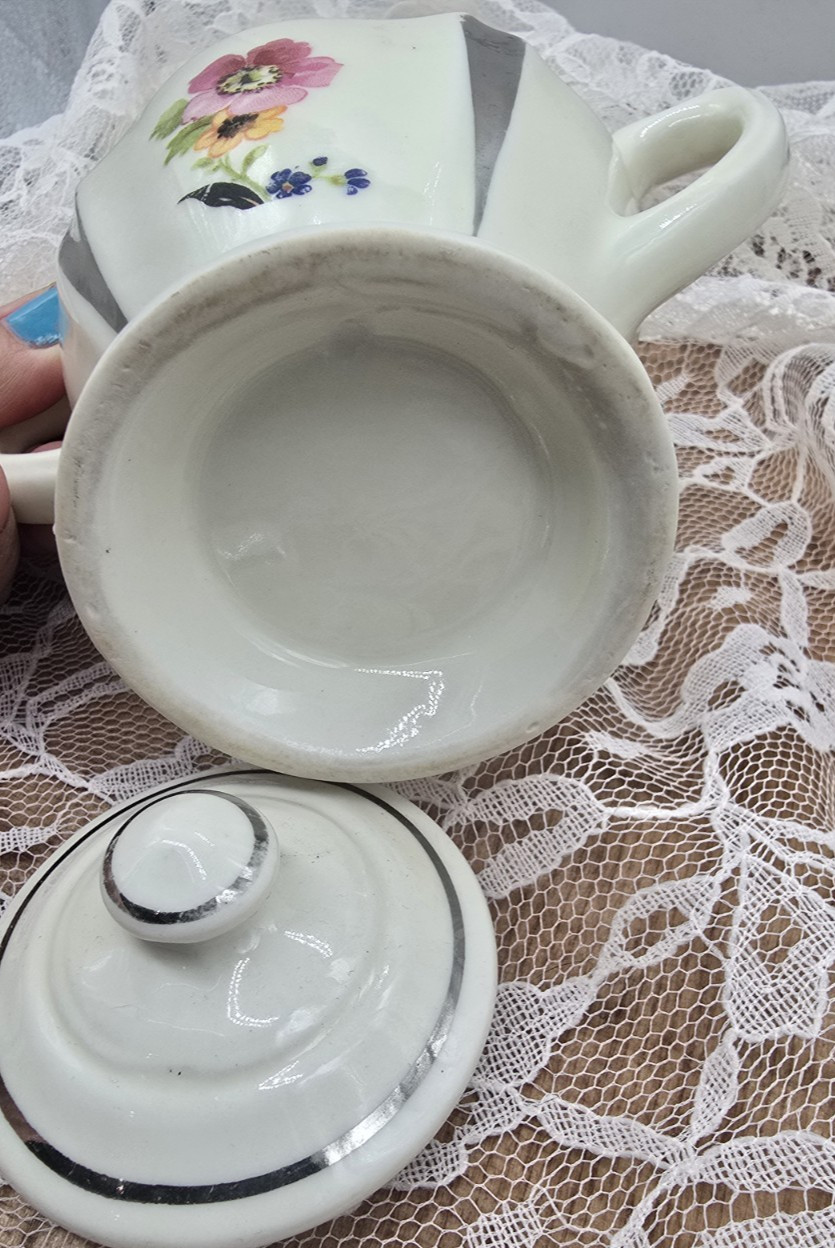 Lot antique & vintage FLoral China plate Creamer saucer trinket pitcher sugar