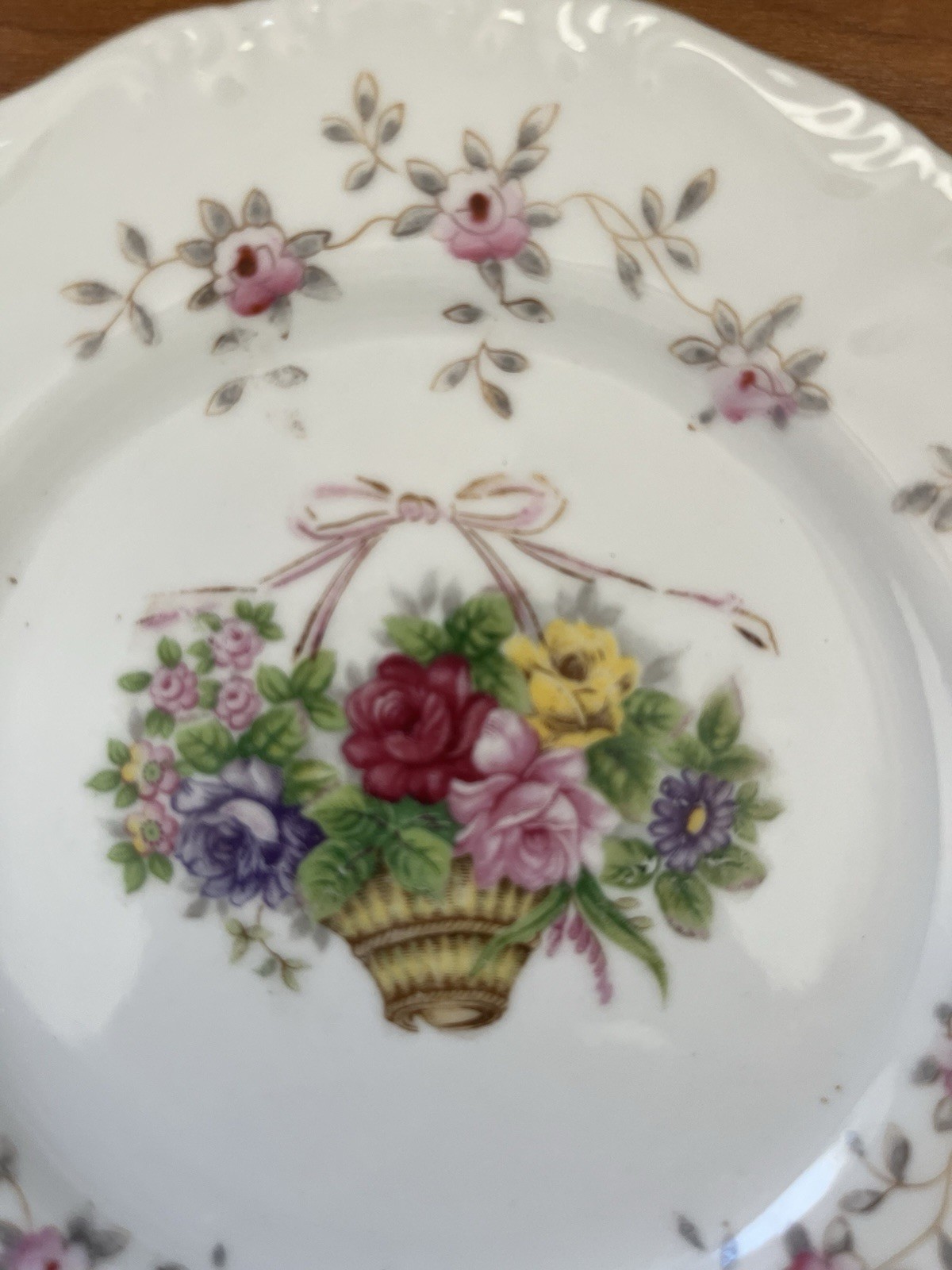 Set Of 4 Vintage Lipper & Mann Salad Dishes In Bristol Gardens Pattern