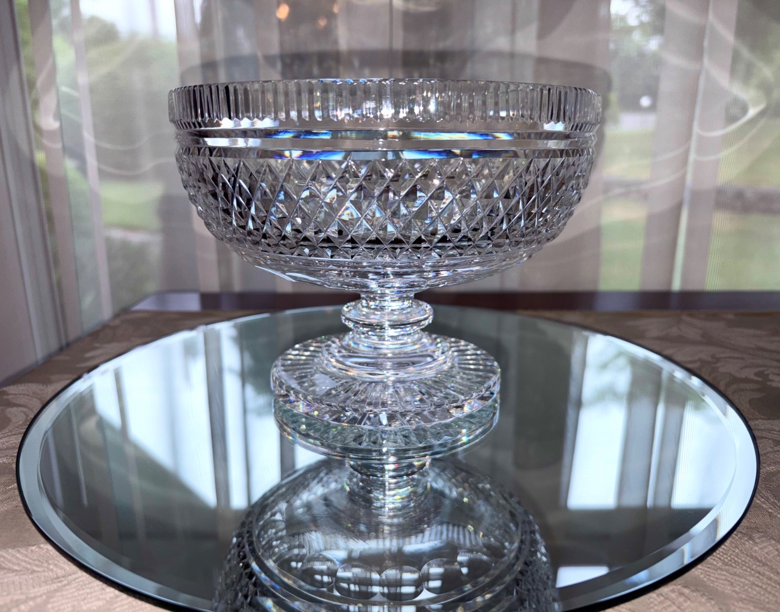 Vintage Waterford Crystal Castletown Footed Pedestal Centerpiece Bowl
